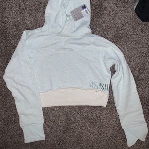 NWT Gymshark raw edge crop hoodie